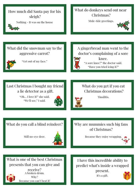 10 Christmas Cracker Jokes And Bucket List Digital Download Set 1 Etsy Uk