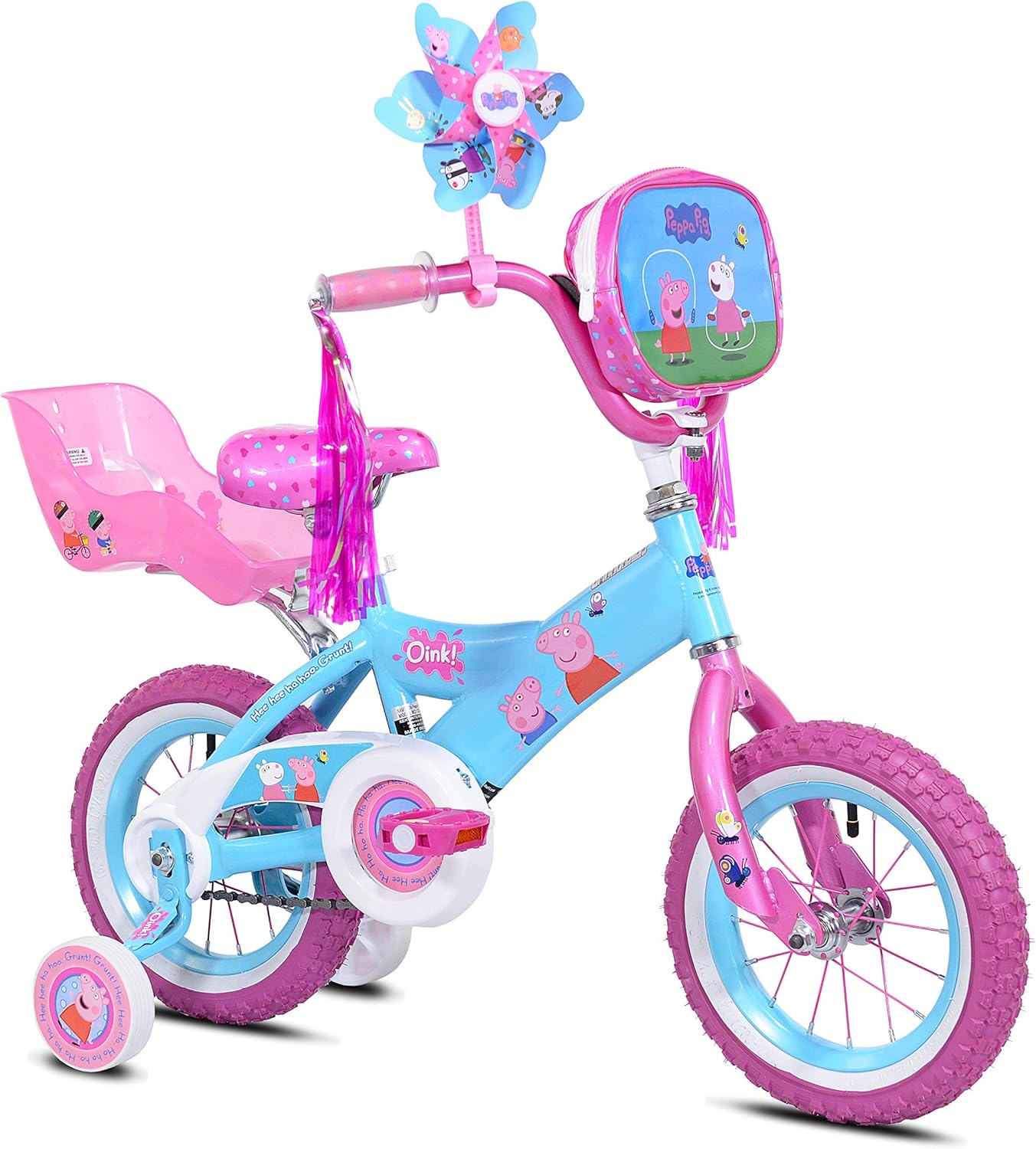 12 Inch Peppa Pig Bike With Doll Seat Axiorg