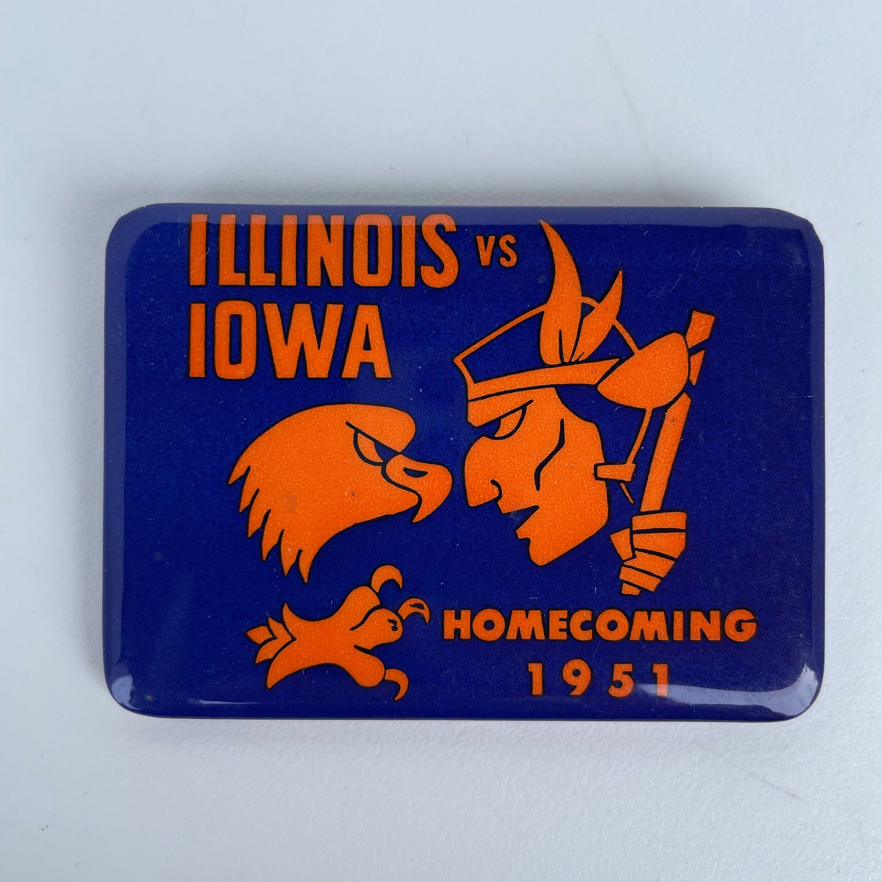 1951 Illinois Vs Iowa College Football Homecoming Rivalry Game Etsy