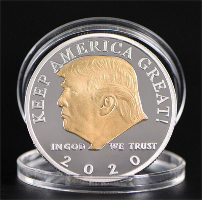 2020 President Donald Trump Gold Silver Plated Eagle Commemorative Coin