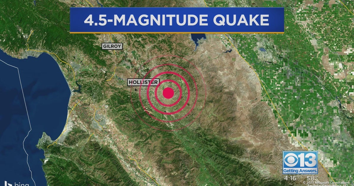 4 5 Magnitude Earthquake Strikes Near Hollister Felt In Norcal Cbs