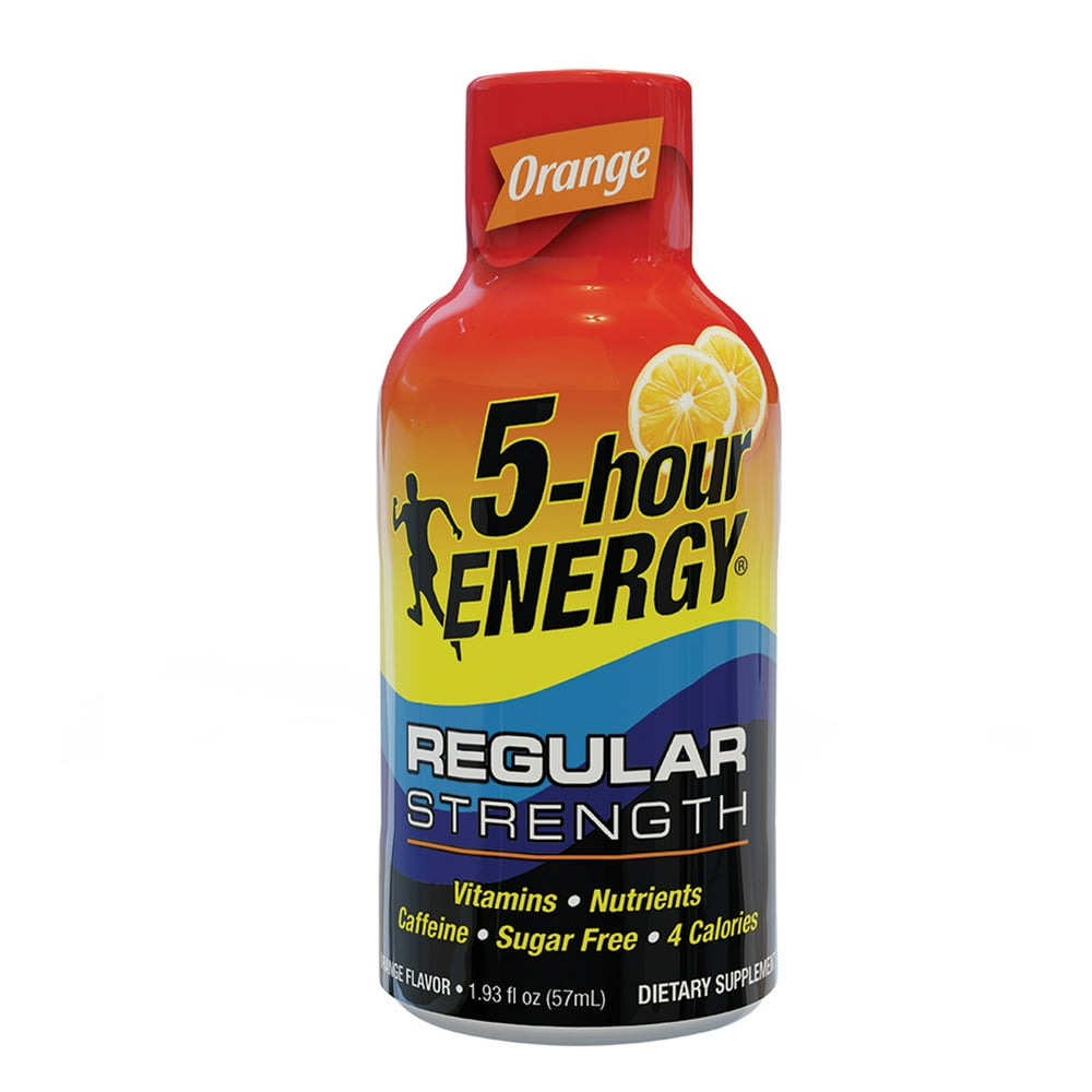 5 Hour Energy Shot Regular Strength Orange 1 93 Oz Walmart Com