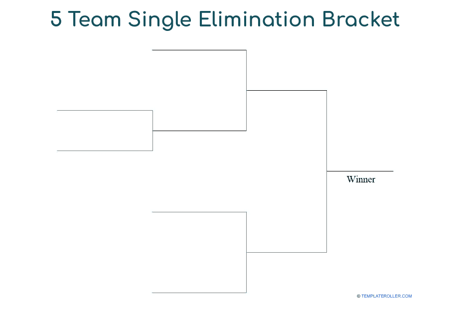 5 Team Single Elimination Bracket Archives Printerfriendly