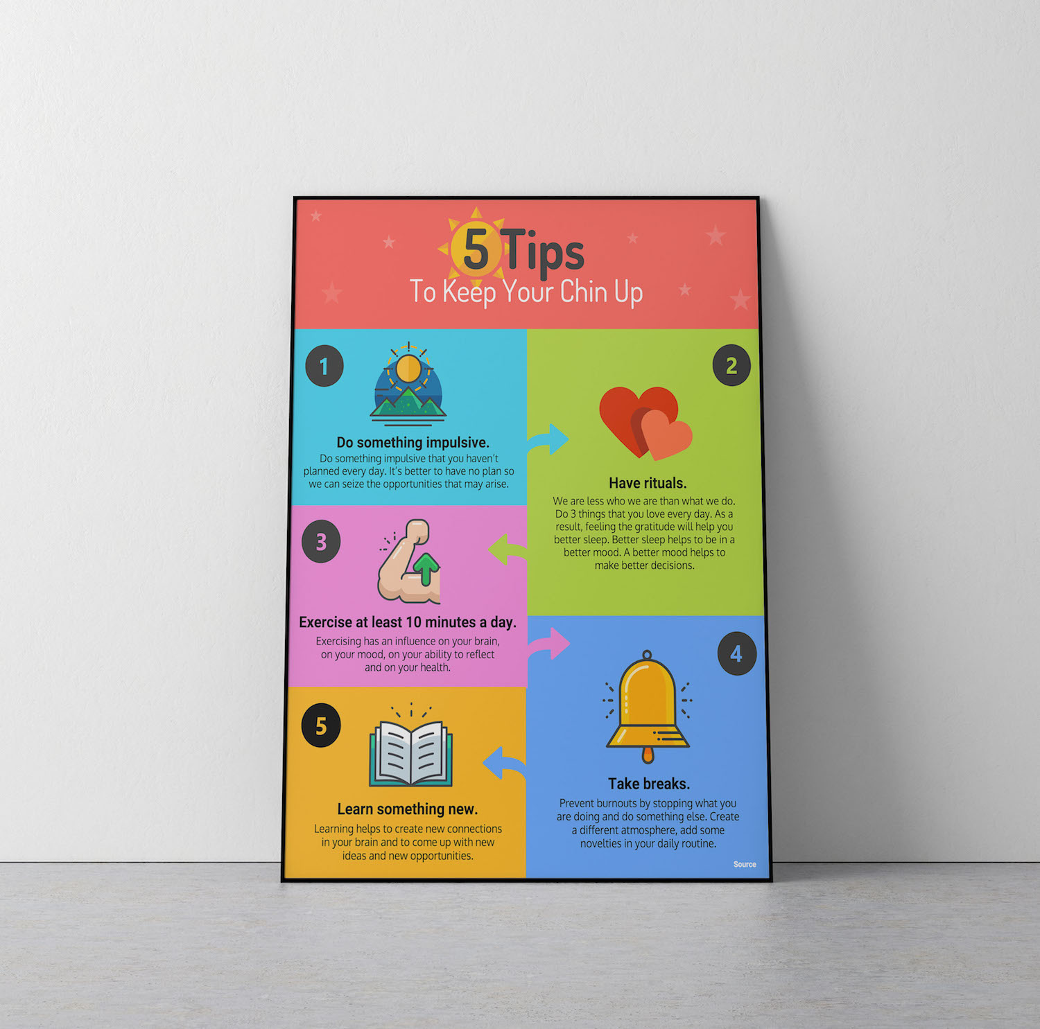 5 Tips To Keep Your Chin Up Venngage Infographic Templates