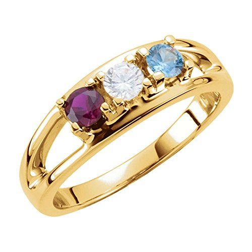 7 Birthstones 14K Mother S Ring White Yellow Or Rose