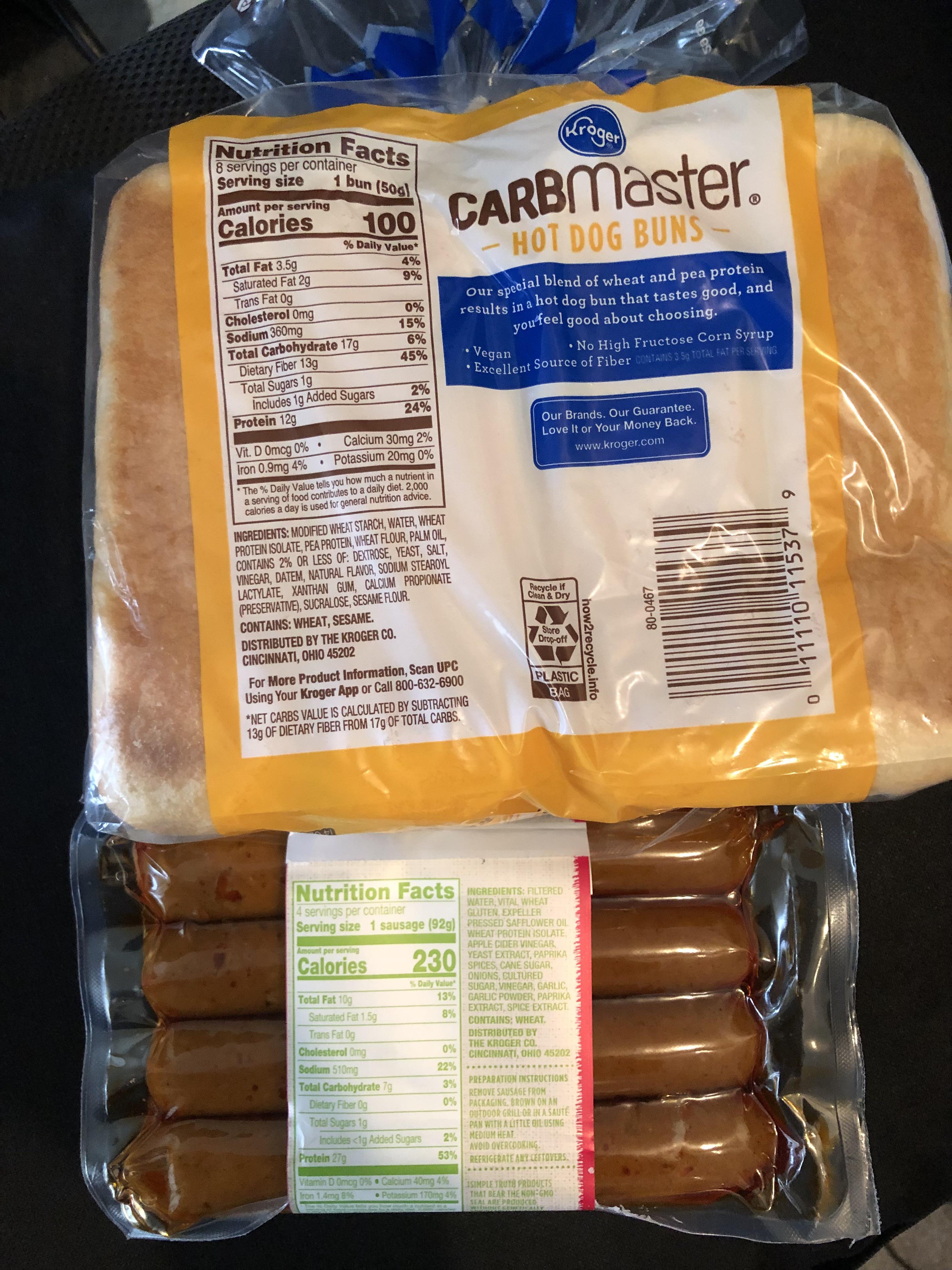 A Vegan Hot Dog W Bun 330 Calories 13 5G Fat 24G Carbs 13G Fiber