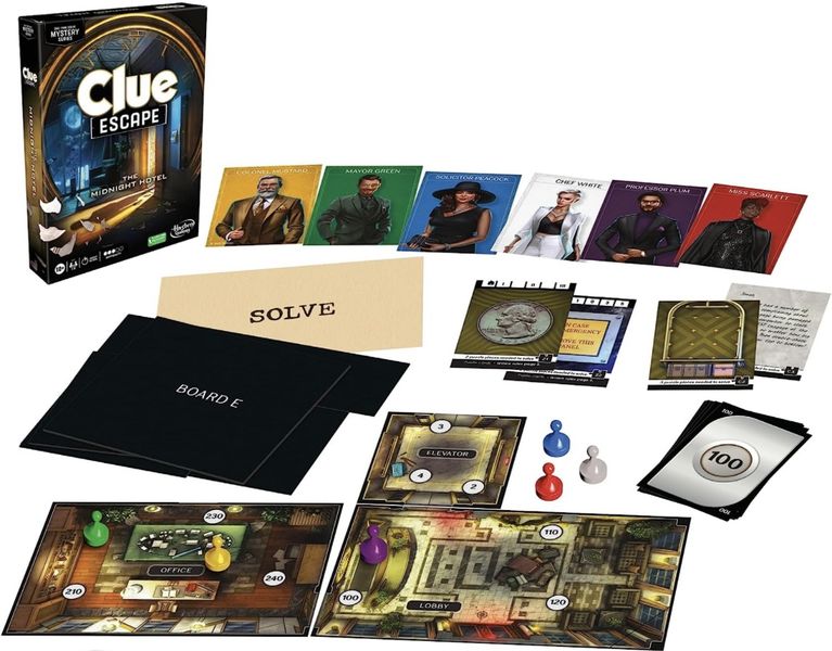 Amazon Com Clue Escape The Midnight Hotel Board Game Clue Escape