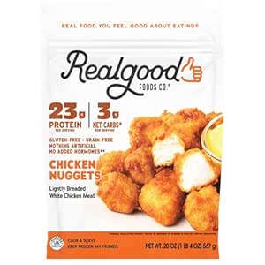 Amazon Com Real Good Foods Low Carb Lightly Breaded Chicken Nuggets