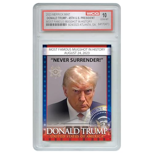 Amazon Com Trump Mugshot Collector Trading Card Graded Gem Mint 10