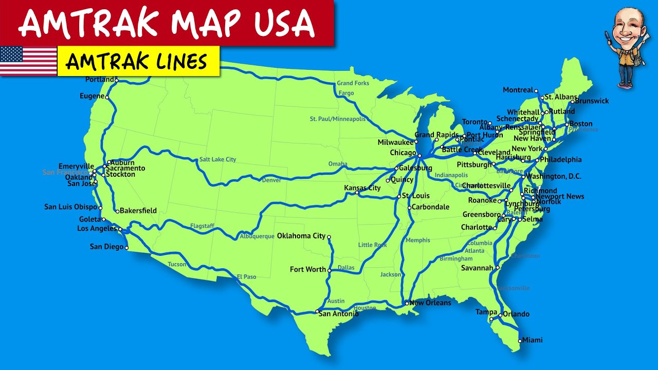 Amtrak Map Usa Routes And How To Plan A Trip Travelideas