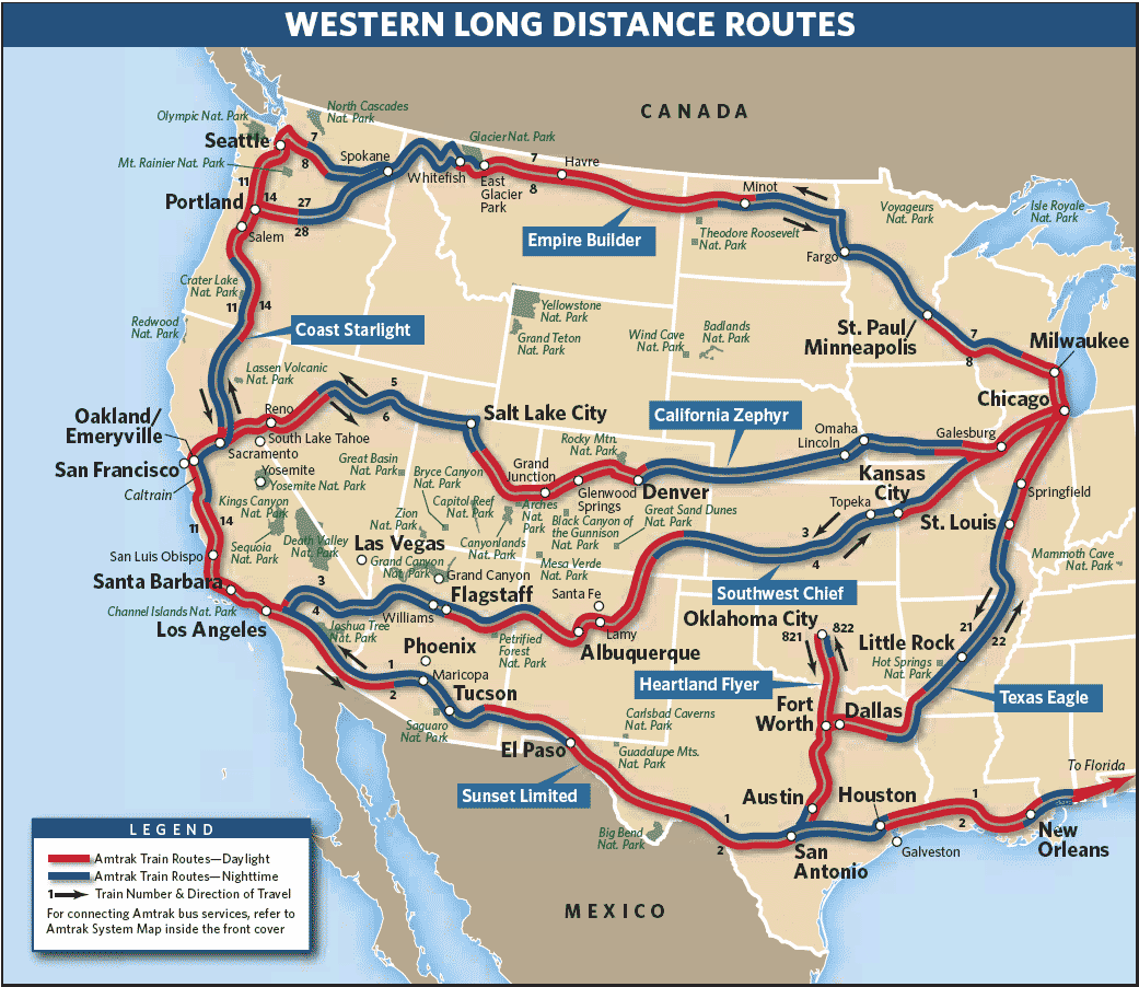 Amtrak Routes Map A Guide To America S Rail Network