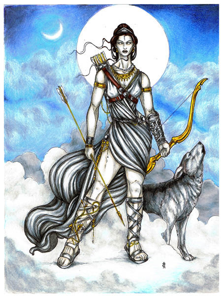 Artemis Goddess Of The Hunt By Hellfurian Guard On Deviantart