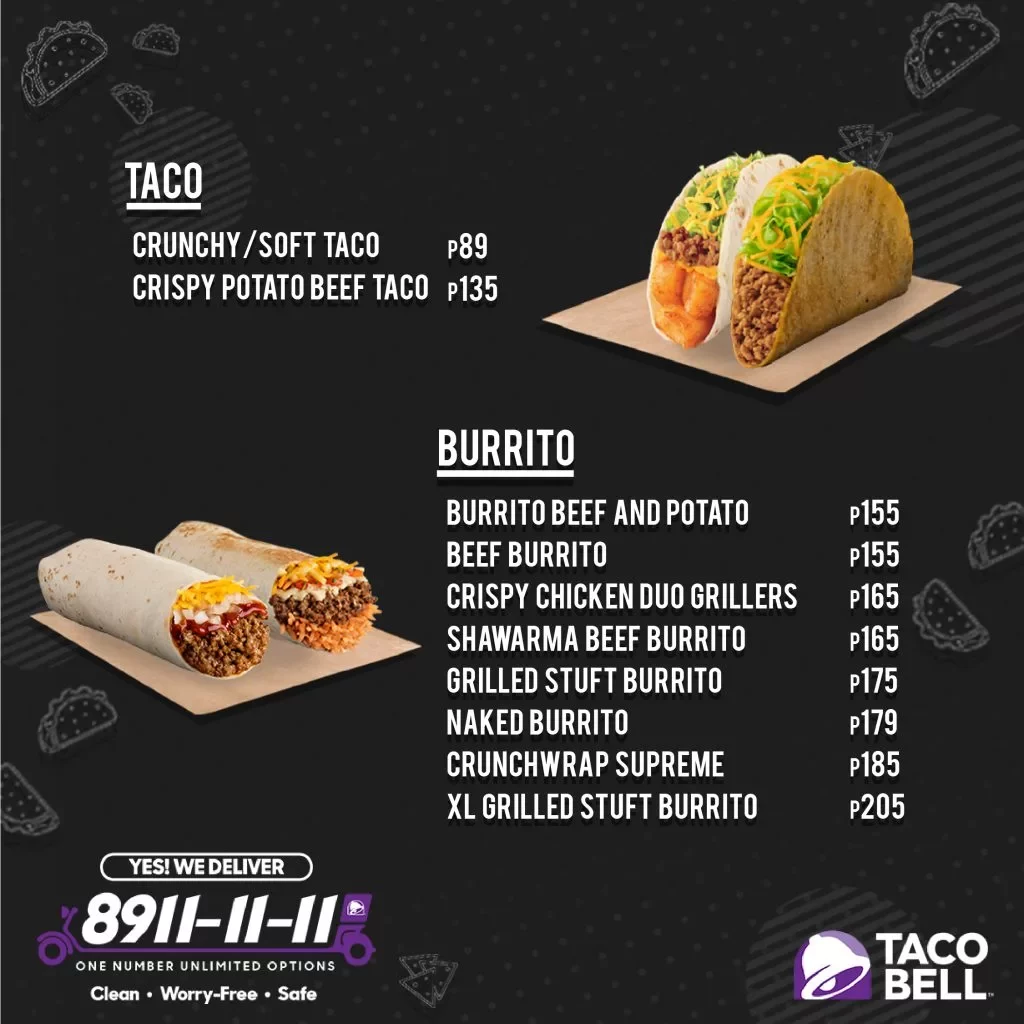 Bell Taco Menu