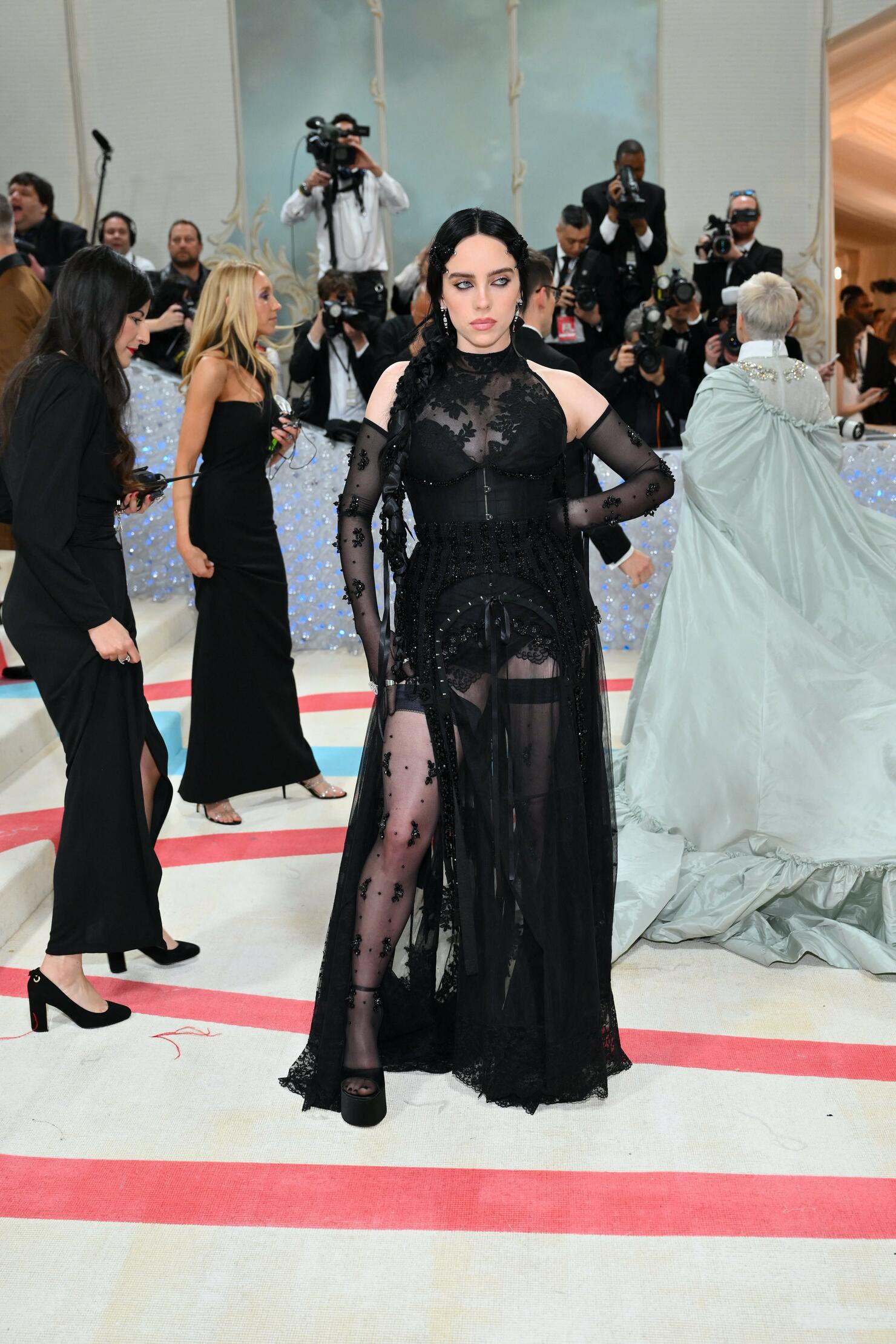 Billie Eilish Looks Sultry In A Sheer Black Gown At 2023 Met Gala Iheart