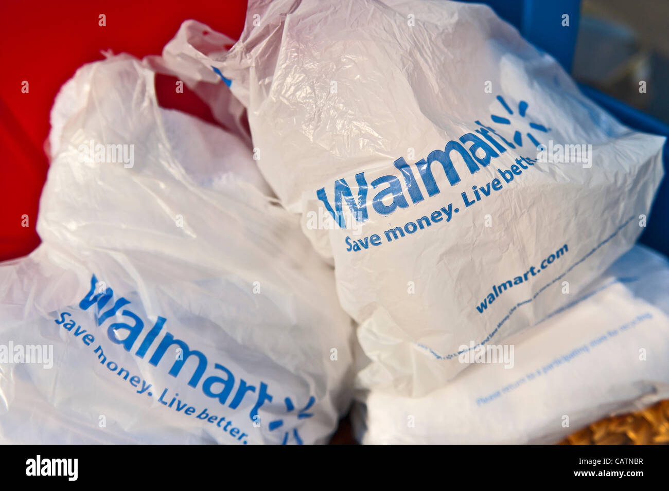 Bolsas De Pl Stico Walmart En Compras Fotograf A De Stock Alamy