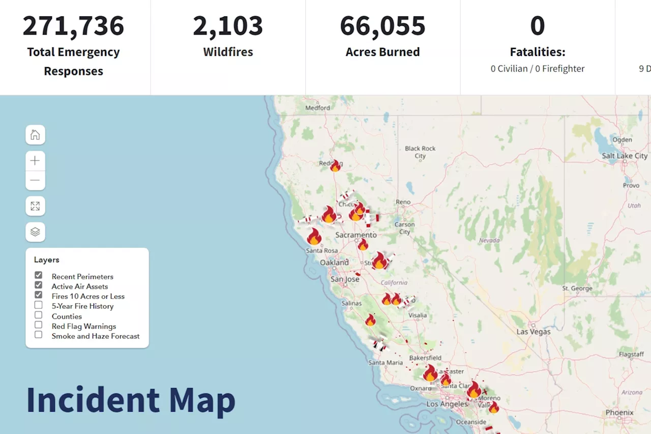 California Fire Map Shows 36 145 Acres Burned As Wildfires Spread M Xico