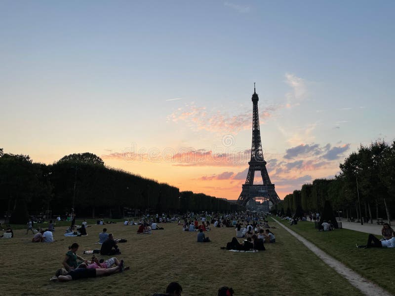 Champs De Mars A Peaceful Park At The Foot Of The Eiffel Tower