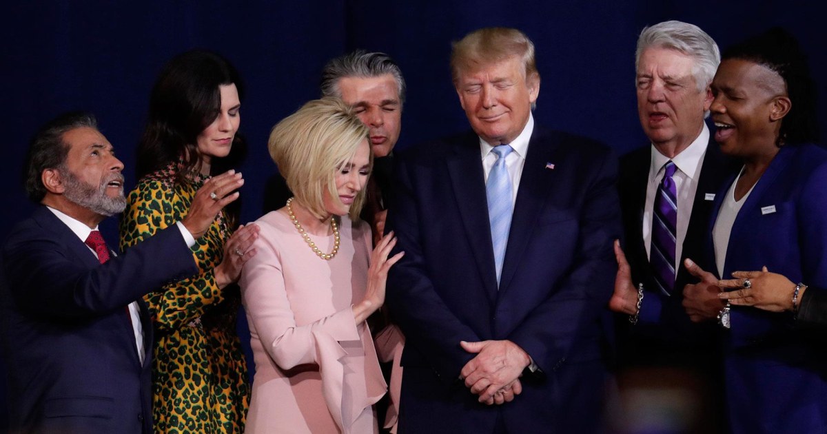 Christian Leaders Pray Over Trump During Launch Of Evangelicals For