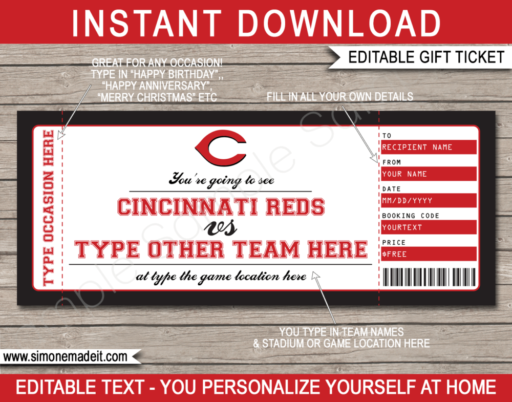 Cincinnati Reds Tickets Cincinnati Reds Baseball Mlb Baseball