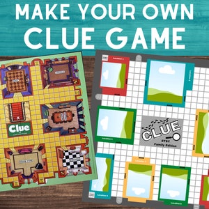 Created For You Custom Clue Game Template For Canva Family Etsy