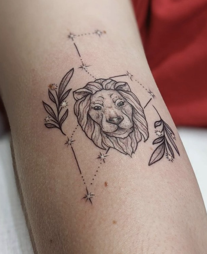 Creative Leo Lion Zodiac Tattoos For A Powerful And Courageous