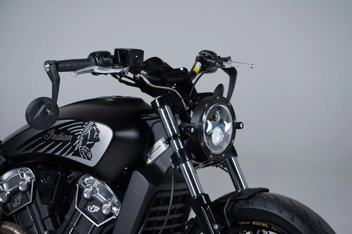 Custom Indian Scout Bobber Flaunts The Wildest Exhaust Pipes We Ve Seen