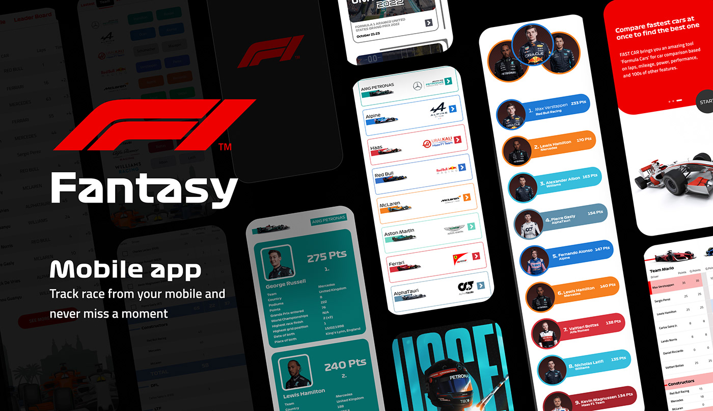 Formula 1 Fantasy Mobile App Behance