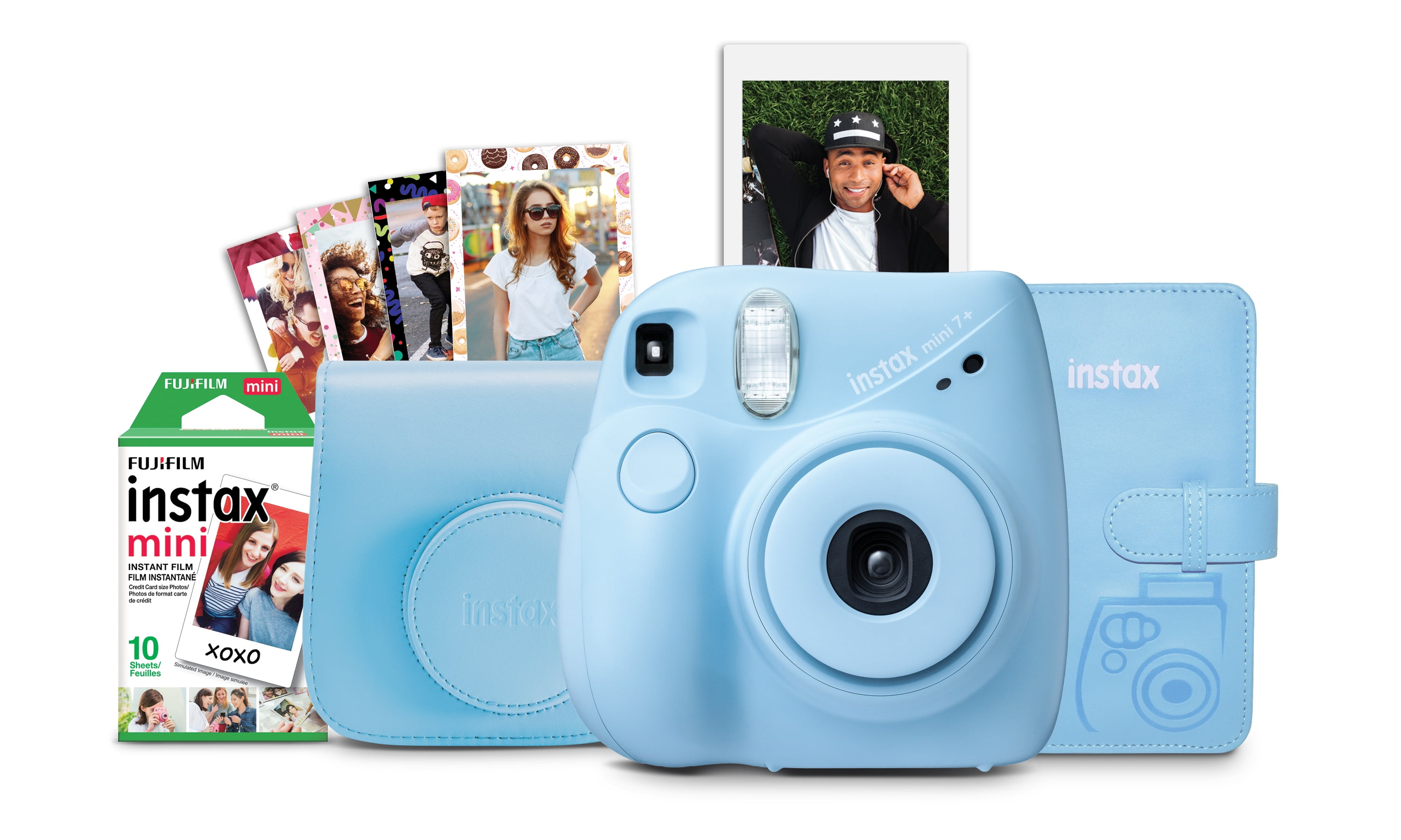 Fujifilm Instax Mini 7 Instant Camera Light Blue Blister Bundle With