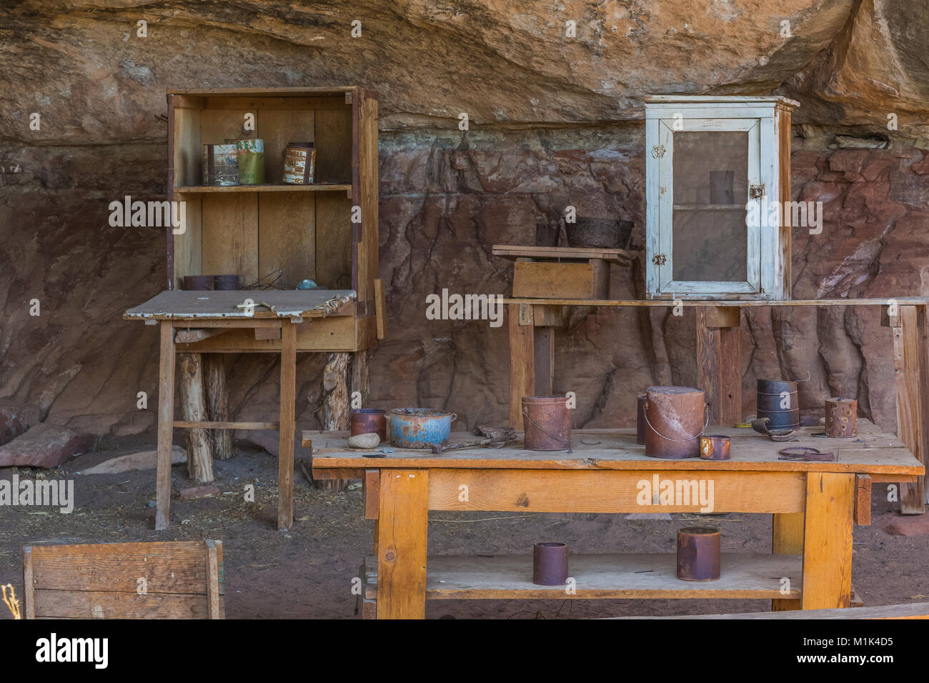 Furnishings For Old Cowboy Camp Used Until 1975 Along The Cave Spring