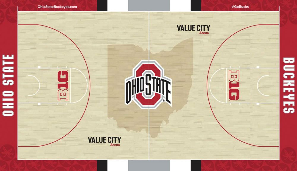 Get A Look At Ohio State Basketball S New Floor Design Buckeye Wire