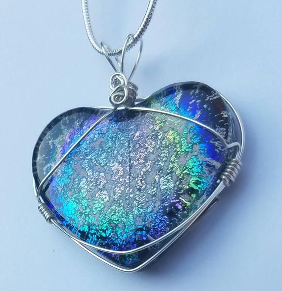 Glass Heart Cremation Ash Jewelry Ashes Infused Glass Pet Etsy