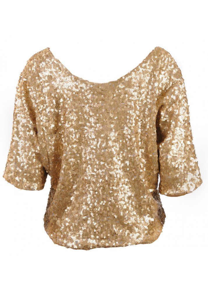 Gold Sequin Top