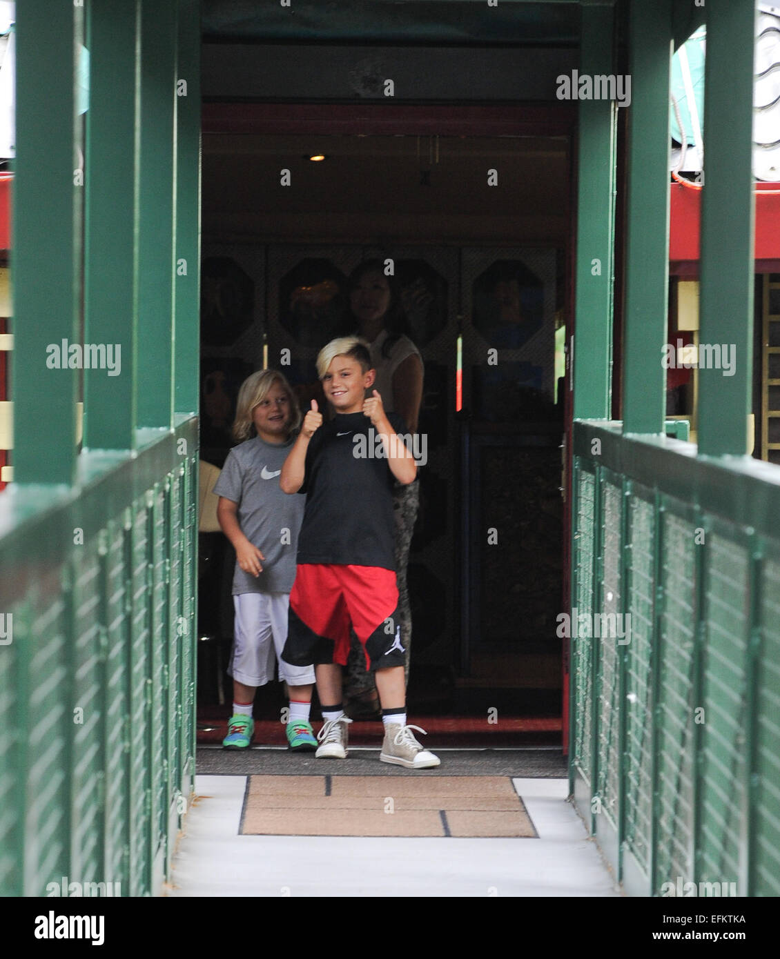 Gwen Stefani And Her Family Enjoy Dinner At Feng Shang Princess A