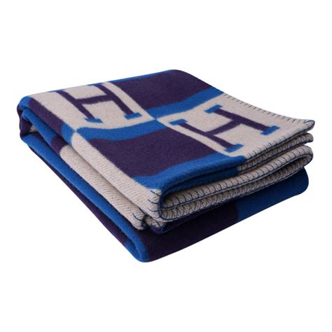 Hermes Blanket Avalon Bayadere Blue Marine Throw New For Sale At