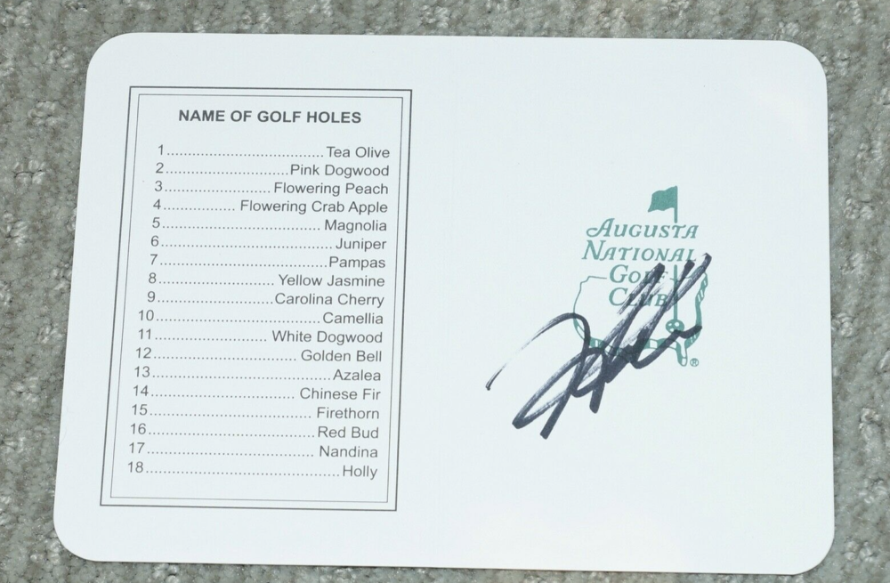 Hideki Matsuyama Signed Autograph Augusta National Scorecard Masters