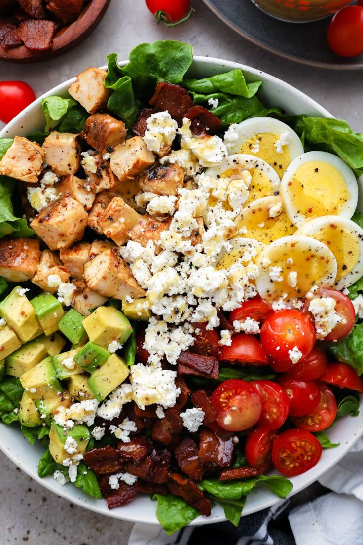 Honey Mustard Chicken Cobb Salad Creme De La Crumb