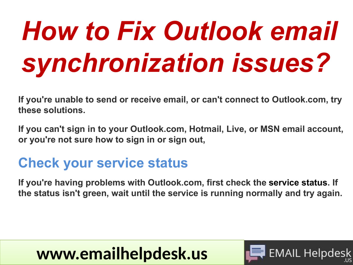 How To Fix Outlook Email Synchronization Issues