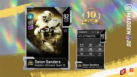 How To Get Deion Sanders Madden 20 Ultimate Team Power Up Mut 10 Token