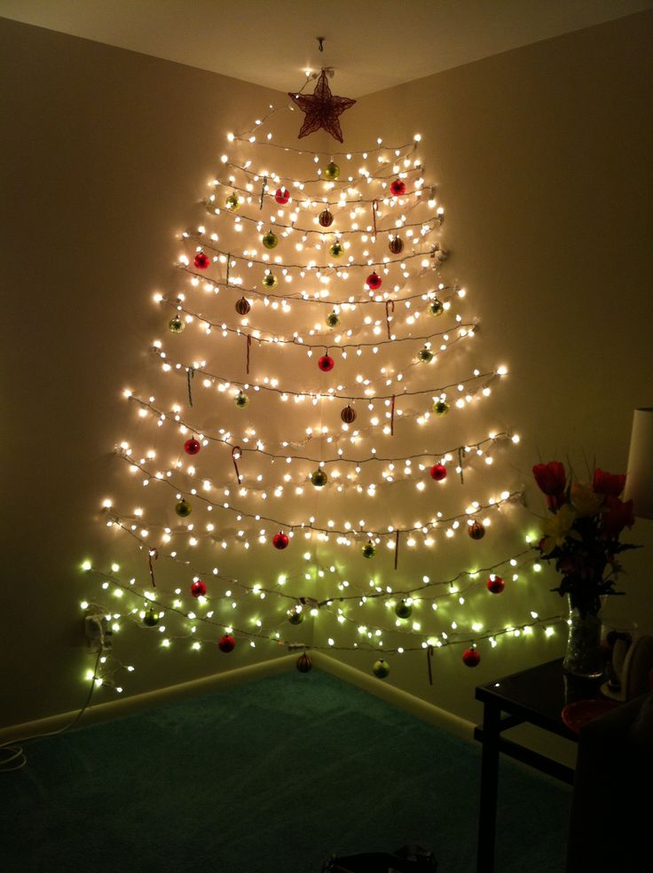 How To Make A Tree On The Wall With Lights At Derrick Alvarez Blog