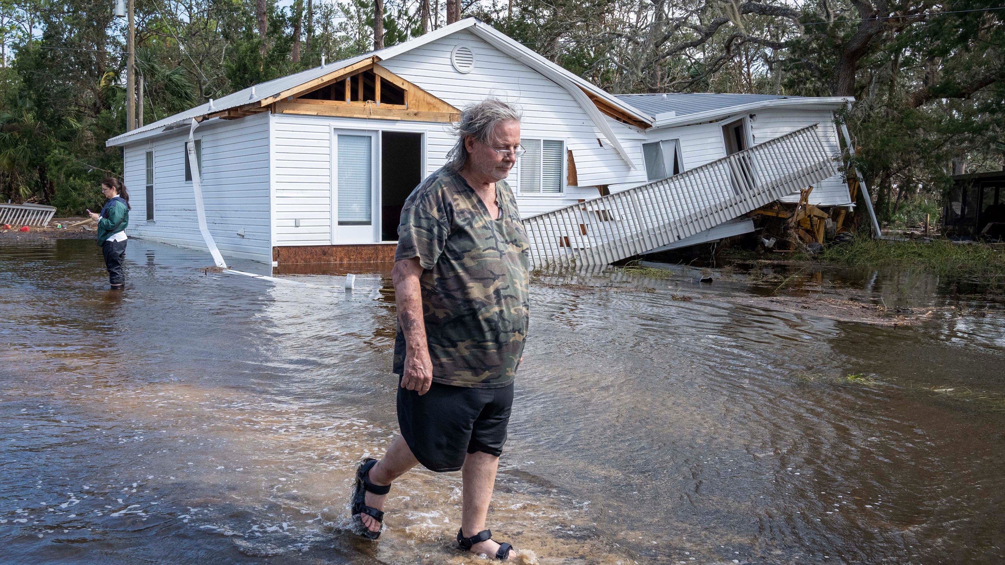 Hurricane Helene Aftermath Damage On Homes In Florida Big Bend Region