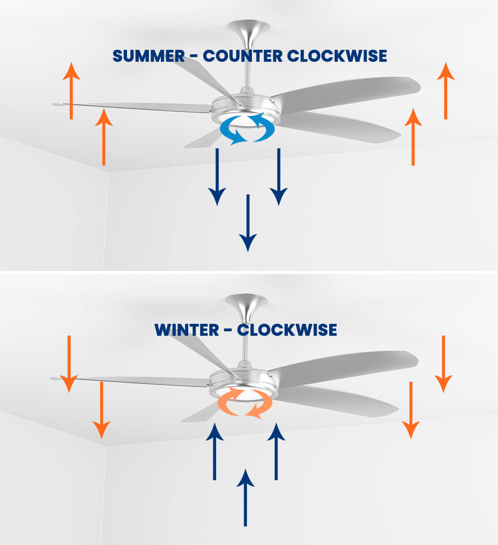 In Summer Ceiling Fan Direction