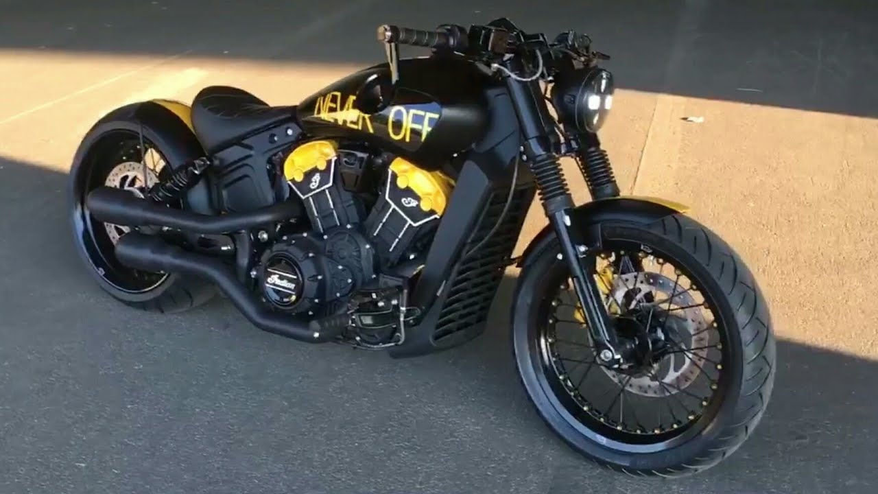 Indian Scout Bobber Never Off Indian Scout Custom Indian Bobber