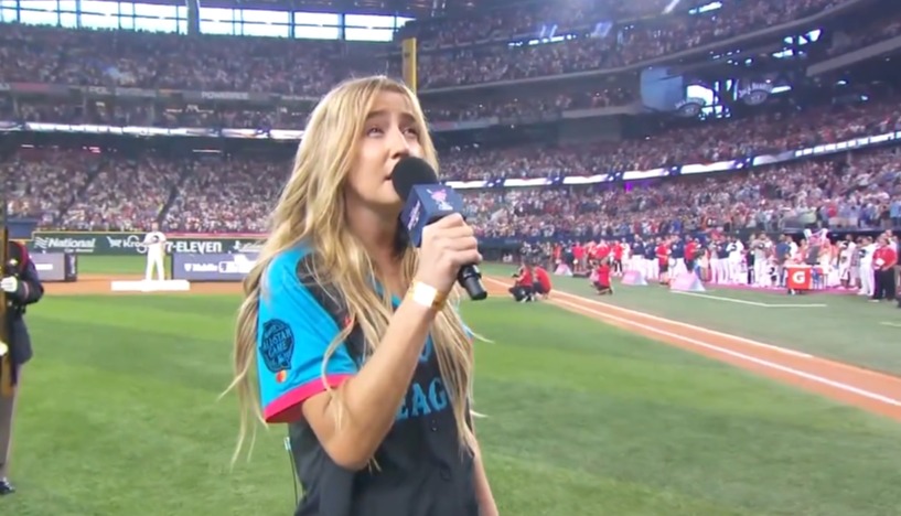 Ingrid Andress Sings Worst National Anthem Of All Time At 2024 Home