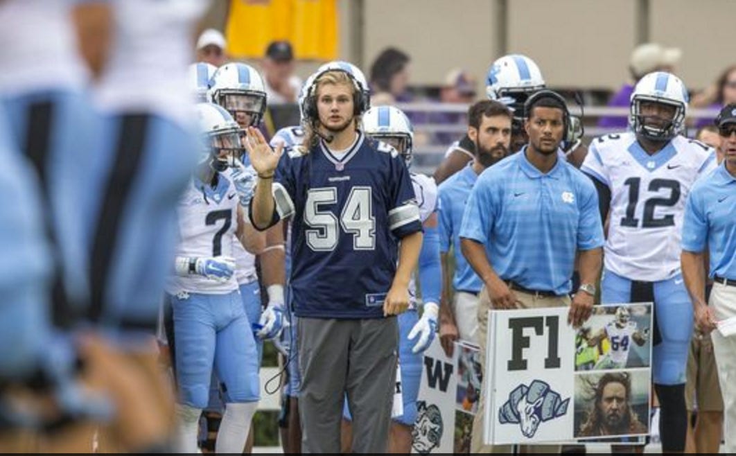 Introducing Caleb Pressley The Unc Football Supervisor Of Morale