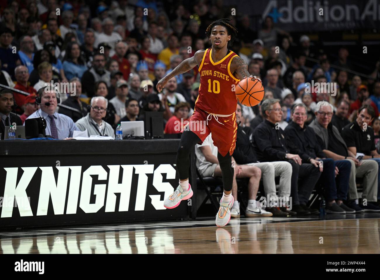 Iowa State Guard Keshon Gilbert 10 Drives Up Court During The First