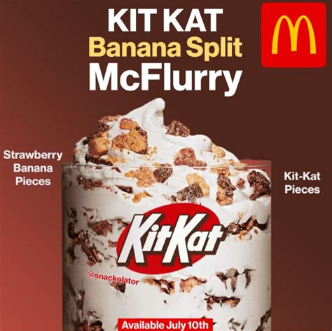 Is Anyone Trying The New Mcdonald S Kit Kat Banana Split Mcflurry R Icecream