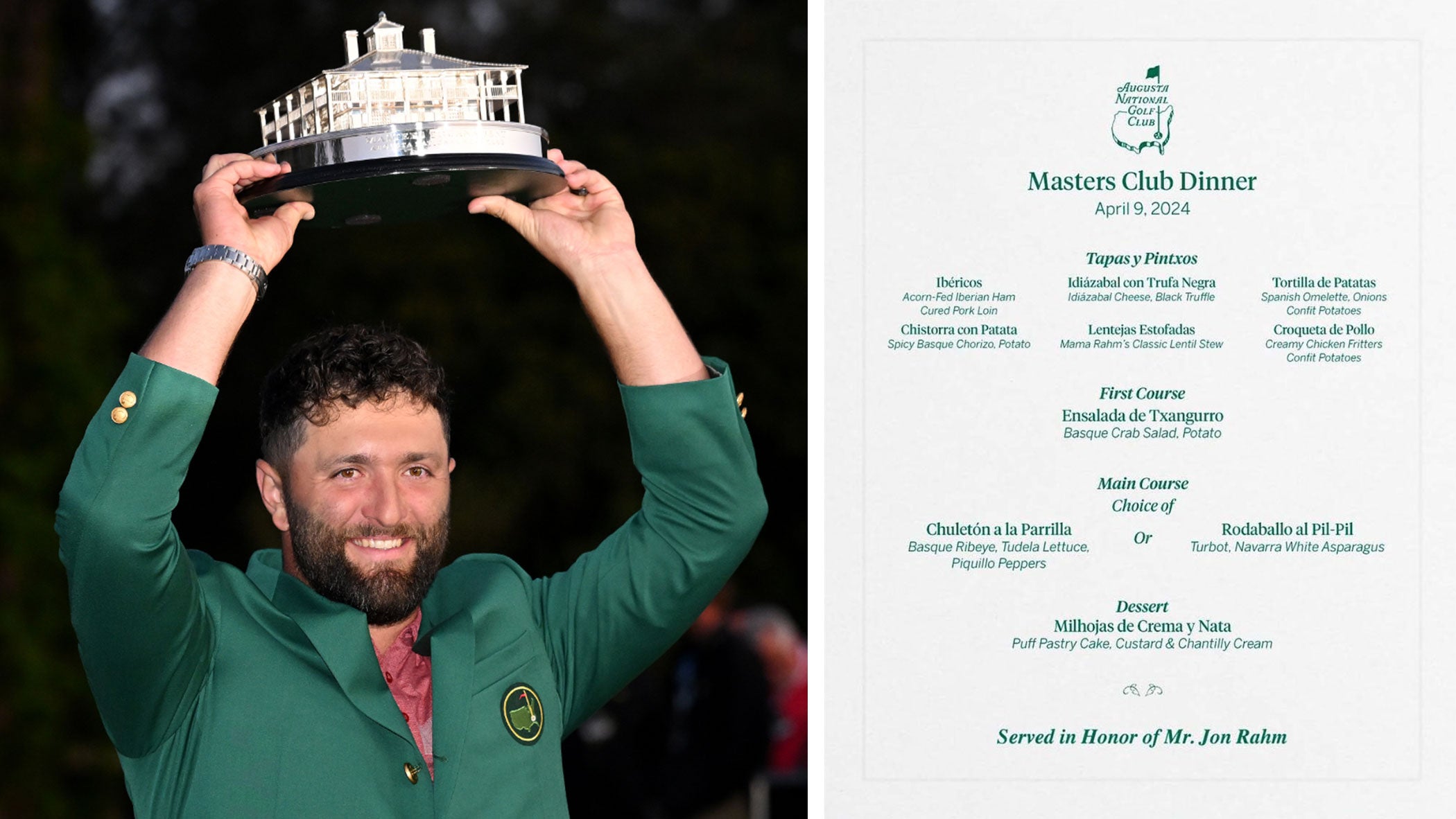 Jon Rahm Masters Dinner