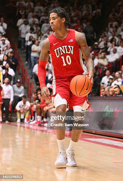 Keshon Gilbert Of The Unlv Rebels Dribbles Against The New Mexico