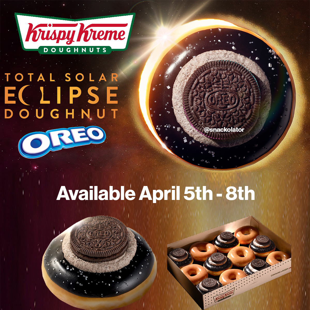 Krispy Kreme S New Total Solar Eclipse Doughnuts Youtube