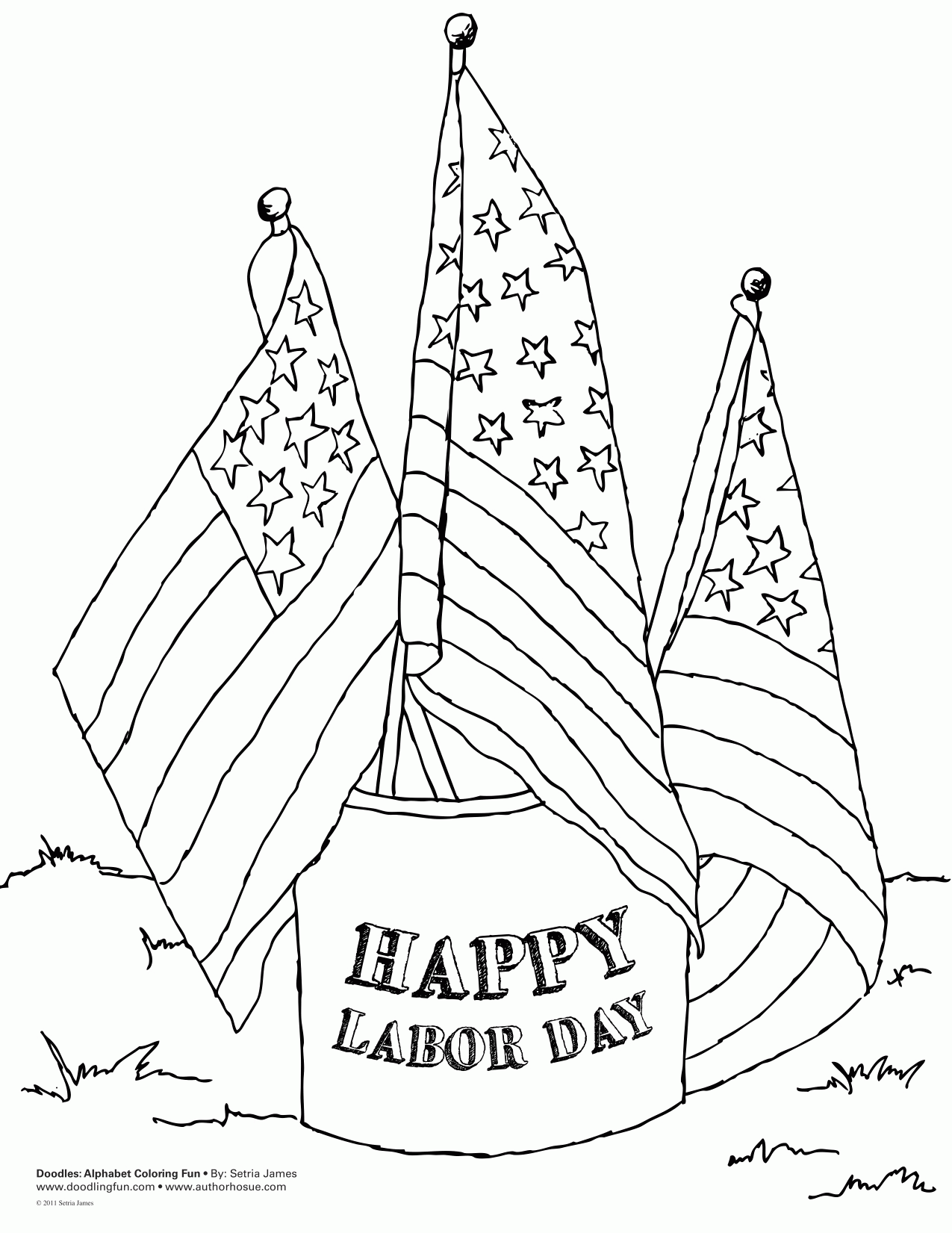 Labor Day Cartoon Coloring Page For Kids Free Labor Day Printable